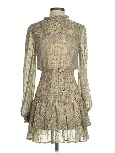 Pre-owned Aqua Cocktail Dress In Gold