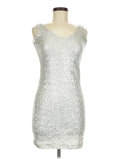 Pre-owned Aqua Cocktail Dress In Silver