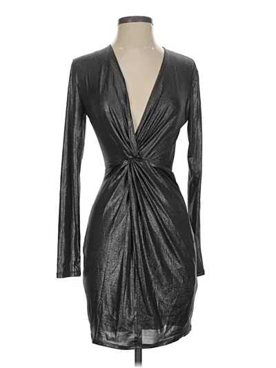 Pre-owned Aqua Cocktail Dress In Silver