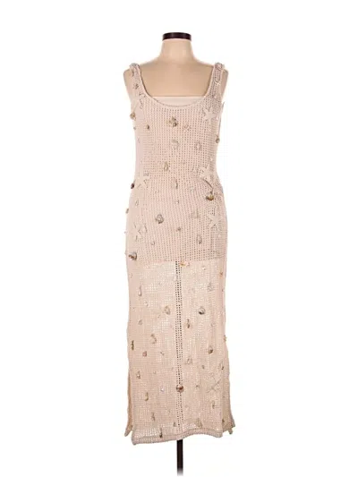 Pre-owned Aqua Cocktail Dress In Tan
