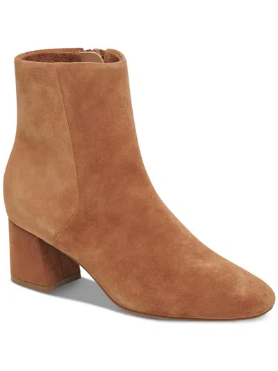 Aqua College Echo Womens Suede Ankle Booties In Brown