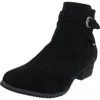 Aqua College Laura Womens Zipper Round Toe Ankle Boots In Black
