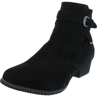 Aqua College Laura Womens Zipper Round Toe Ankle Boots In Black