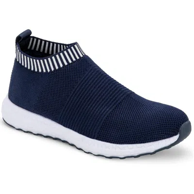 Aqua College Willow Womens Knit Fitness Slip-on Sneakers In Blue