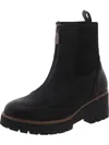 Aqua College Womens Zipper Round Toe Ankle Boots In Black