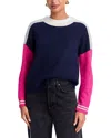 Aqua Colorblock Crewneck Sweatshirt - Exclusive In Multi