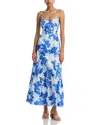 Aqua Corset Maxi Dress - Exclusive In Blue