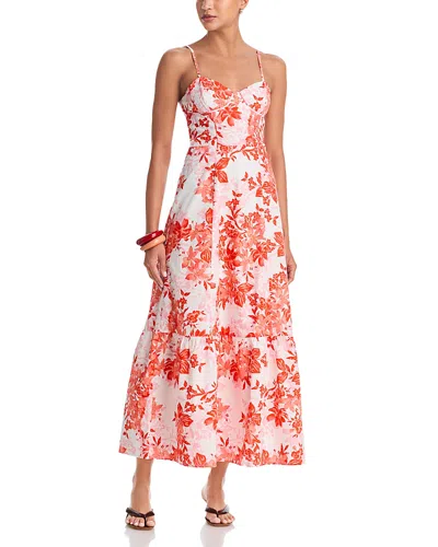 Aqua Corset Maxi Dress - Exclusive In Orange