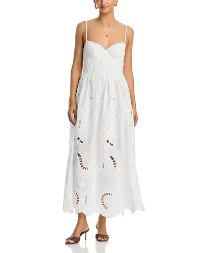 Aqua Corset Maxi Dress - Exclusive In White
