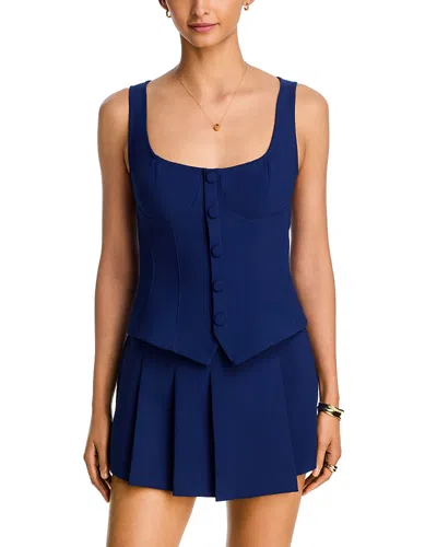 Aqua Corset Scoop Neck Vest - Exclusive In Animal Print