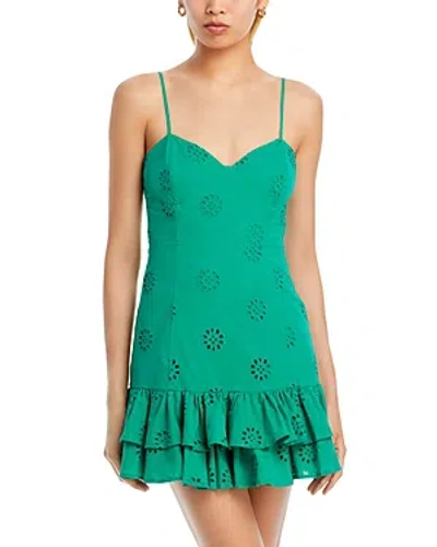 Aqua Cotton Eyelet Mini Dress - 100% Exclusive In Green