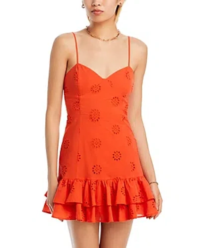 Aqua Cotton Eyelet Mini Dress - 100% Exclusive In Orange
