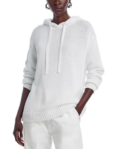 Aqua Cotton Knit Hoodie - Exclusive In White