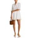 Aqua Cotton Mini Dress - Exclusive In Animal Print