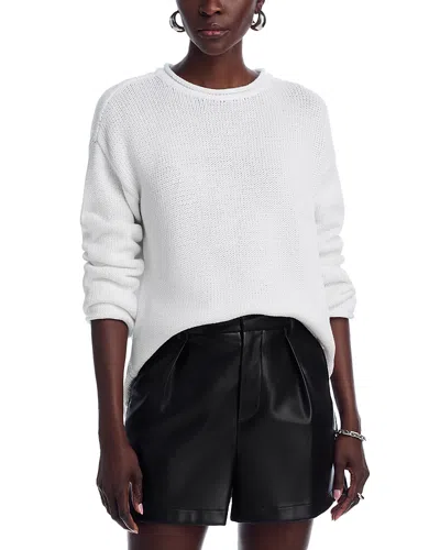 Aqua Cotton Roll Neck Sweater - Exclusive In White