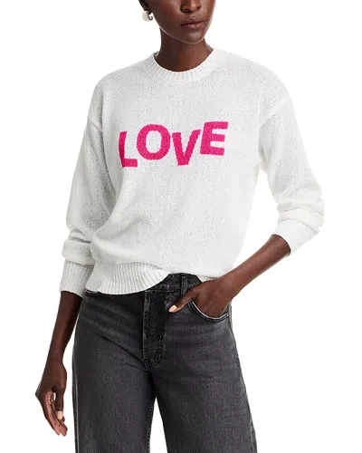 Aqua Crewneck Sweater - Exclusive In White Pink