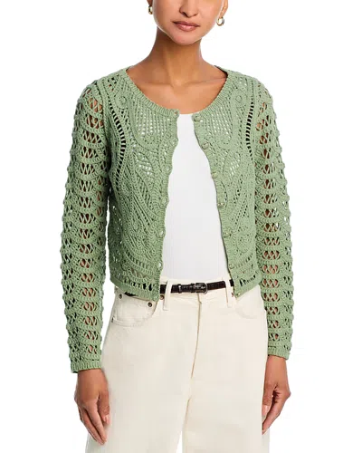 Aqua Crochet Cardigan - Exclusive In Green