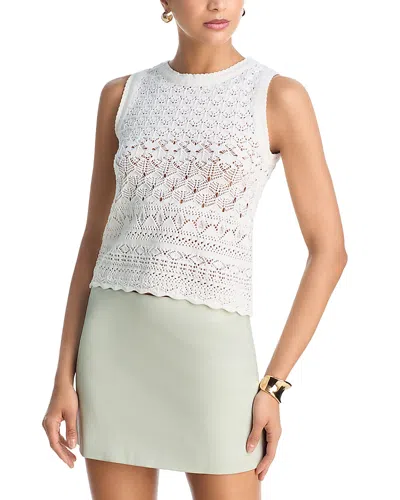 Aqua Crochet Knit Tank - Exclusive In Blue