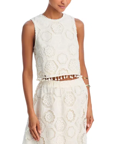 Aqua Crochet Tank Top - Exclusive In Ivory
