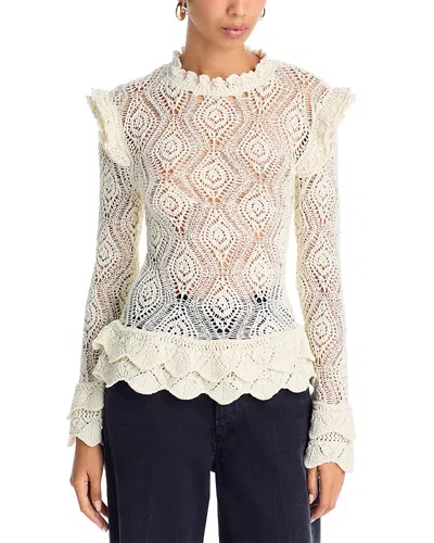Aqua Crochet Top - Exclusive In White