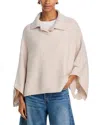 Aqua Crop Collar Cozy Poncho - Exclusive In Cream