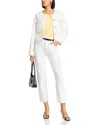 Aqua Cropped Denim Jacket - Exclusive In White