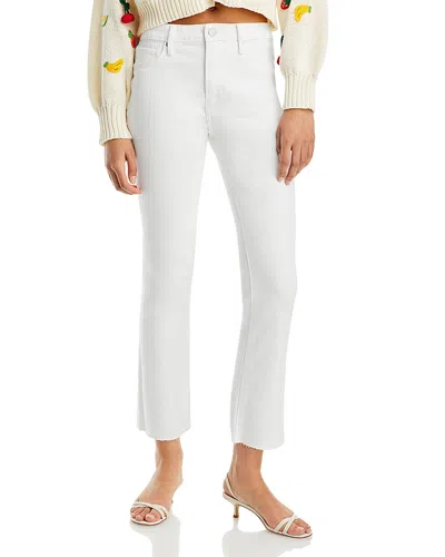 Aqua Cropped Flare Leg Jeans In White - Exclusive