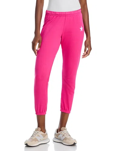 Aqua Cropped Sweatpants - Exclusive In Rasberry