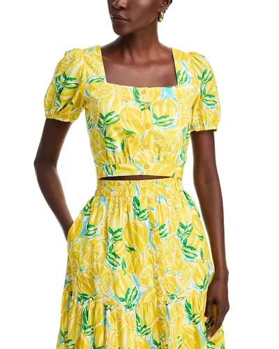 Aqua Cropped Top - Exclusive In Yellow