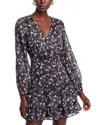 Aqua Cross Front Mini Dress - Exclusive In Black Multi