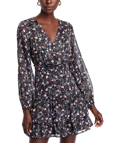 Aqua Cross Front Mini Dress - Exclusive In Black Multi