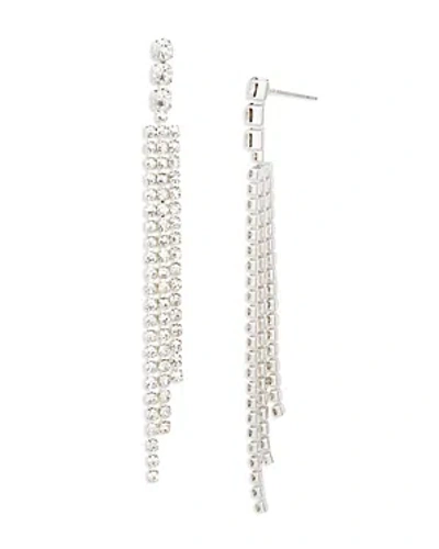 Aqua Crystal Drop Earrings, 2.2l - 100% Exclusive In Silver