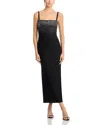 Aqua Crystal Embellished Maxi Dress - Exclusive In Black