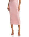 Aqua Crystal Embellished Mesh Midi Skirt - 100% Exclusive In Pink