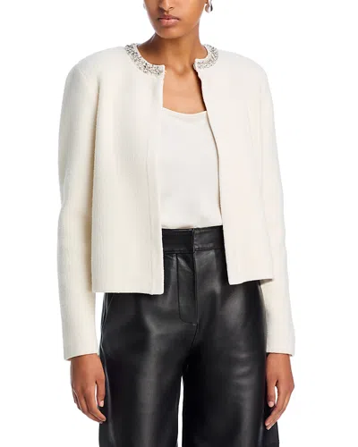 Aqua Crystal Trim Cardigan - Exclusive In Cream