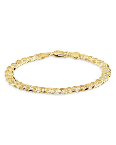 Aqua Cuban And Curb Link Chain Bracelet - Exclusive In Gold