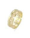 Aqua Cubic Zirconia Chain Link Band - Exclusive In Gold