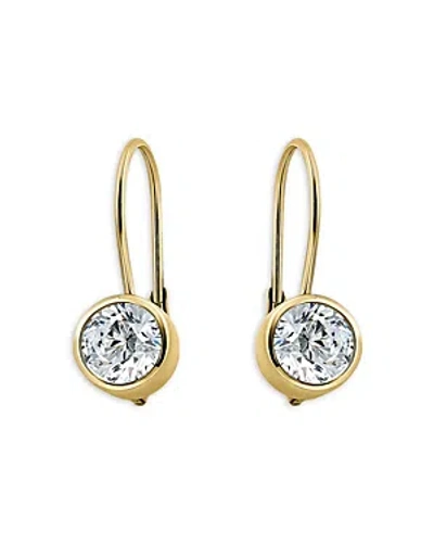 Aqua Cubic Zirconia Drop Earrings - 100% Exclusive In Gold