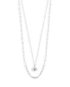 Aqua Cubic Zirconia Evil Eye Layered Necklace, 18-20 - Exclusive In Silver/blue