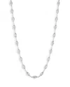 Aqua Cubic Zirconia Marquis Choker Necklace, 12-15 - Exclusive In Silver