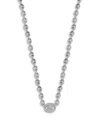 AQUA CUBIC ZIRCONIA PAVE MARINER LINK NECKLACE, 16 - EXCLUSIVE