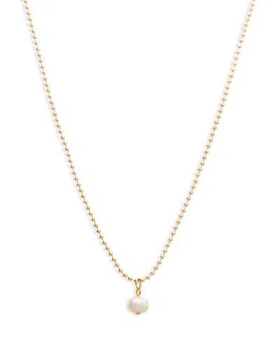 Aqua Cultured Freshwater Pearl Pendant Necklace, 16-19 - Exclusive In Gold
