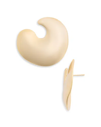 Aqua Curvy Earrings - Exclusive In Gold