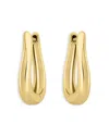 Shop Aqua Curvy Huggie 18k Yellow Gold Plated Sterling Silver Hoop Earrings, 0.6l - Exclusive