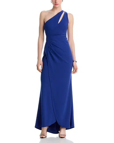 Aqua Cutout One Shoulder Gown - Exclusive In Purple