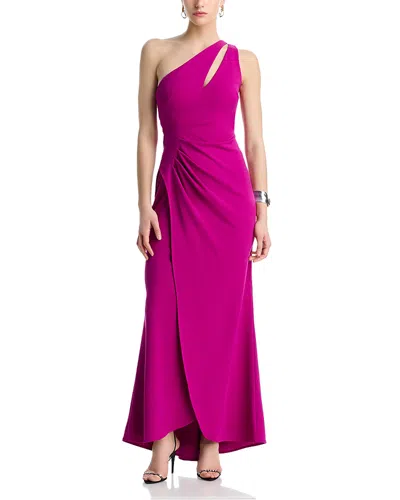Aqua Cutout One Shoulder Gown - Exclusive In Purple