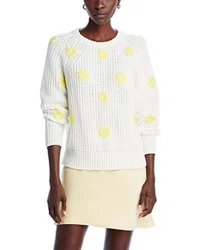 Aqua Daisy Embroidered Sweater - 100% Exclusive