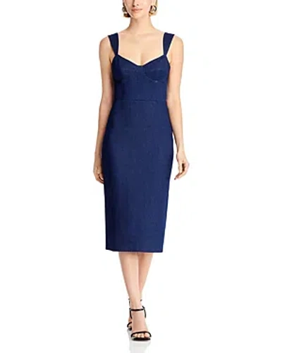 Aqua Denim Bustier Midi Dress - 100% Exclusive In Blue