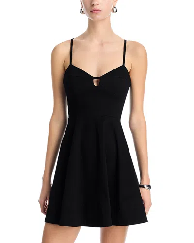 Aqua Denim Bustier Mini Dress - Exclusive In Black