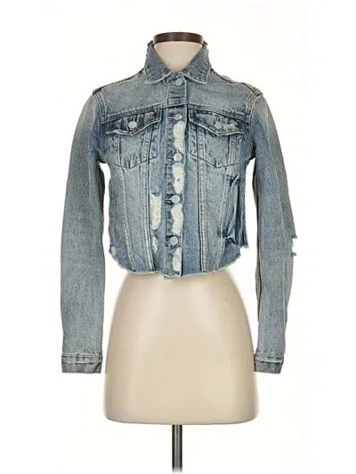 Pre-owned Aqua Denim Jacket In Blue